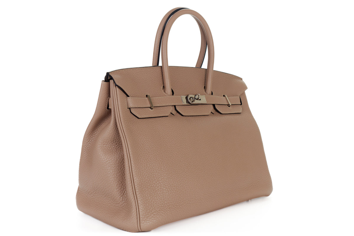 Hermès Birkin 35 Glycine Clemence Palladium Hardware - view 2