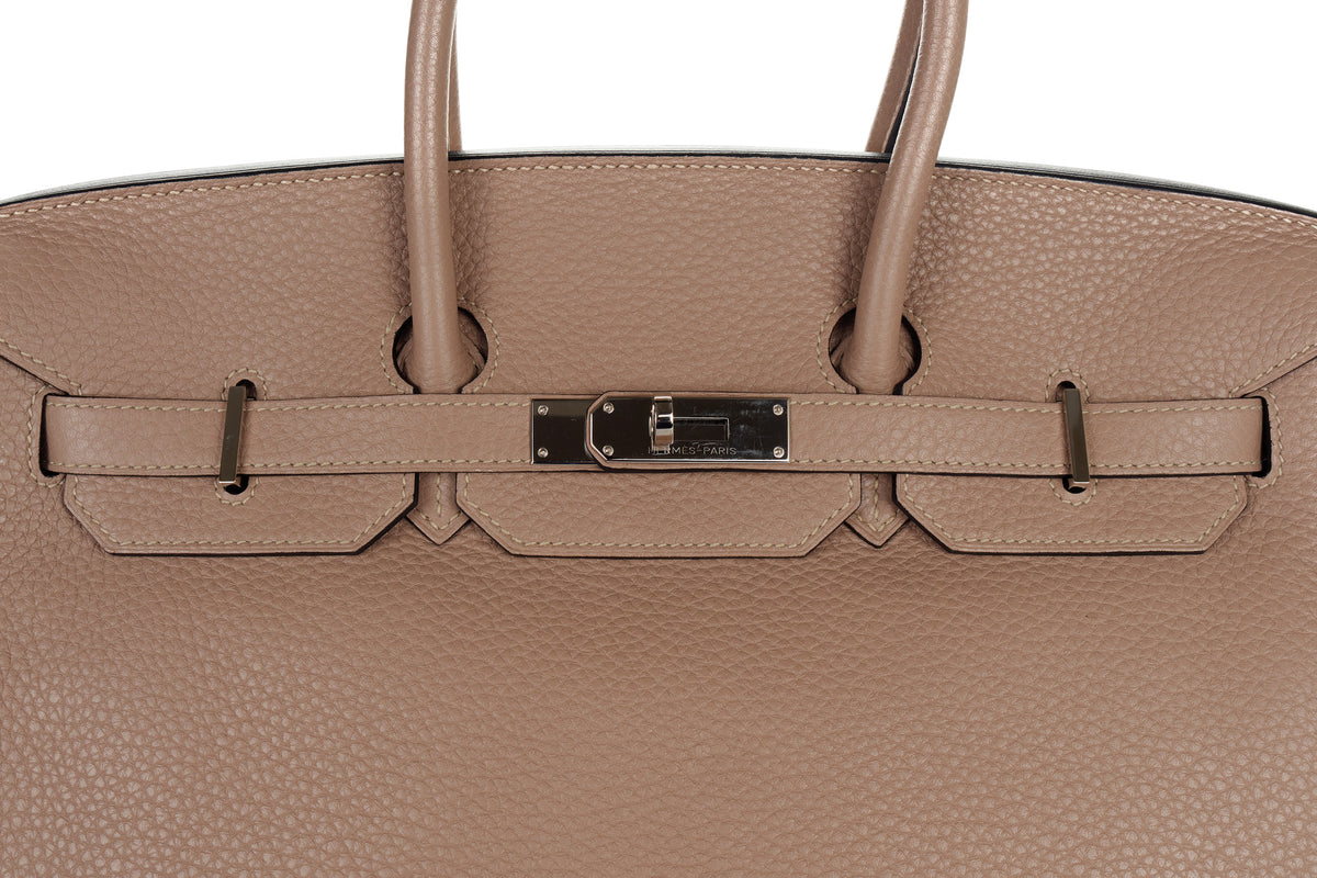 Hermès Birkin 35 Glycine Clemence Palladium Hardware - view 7