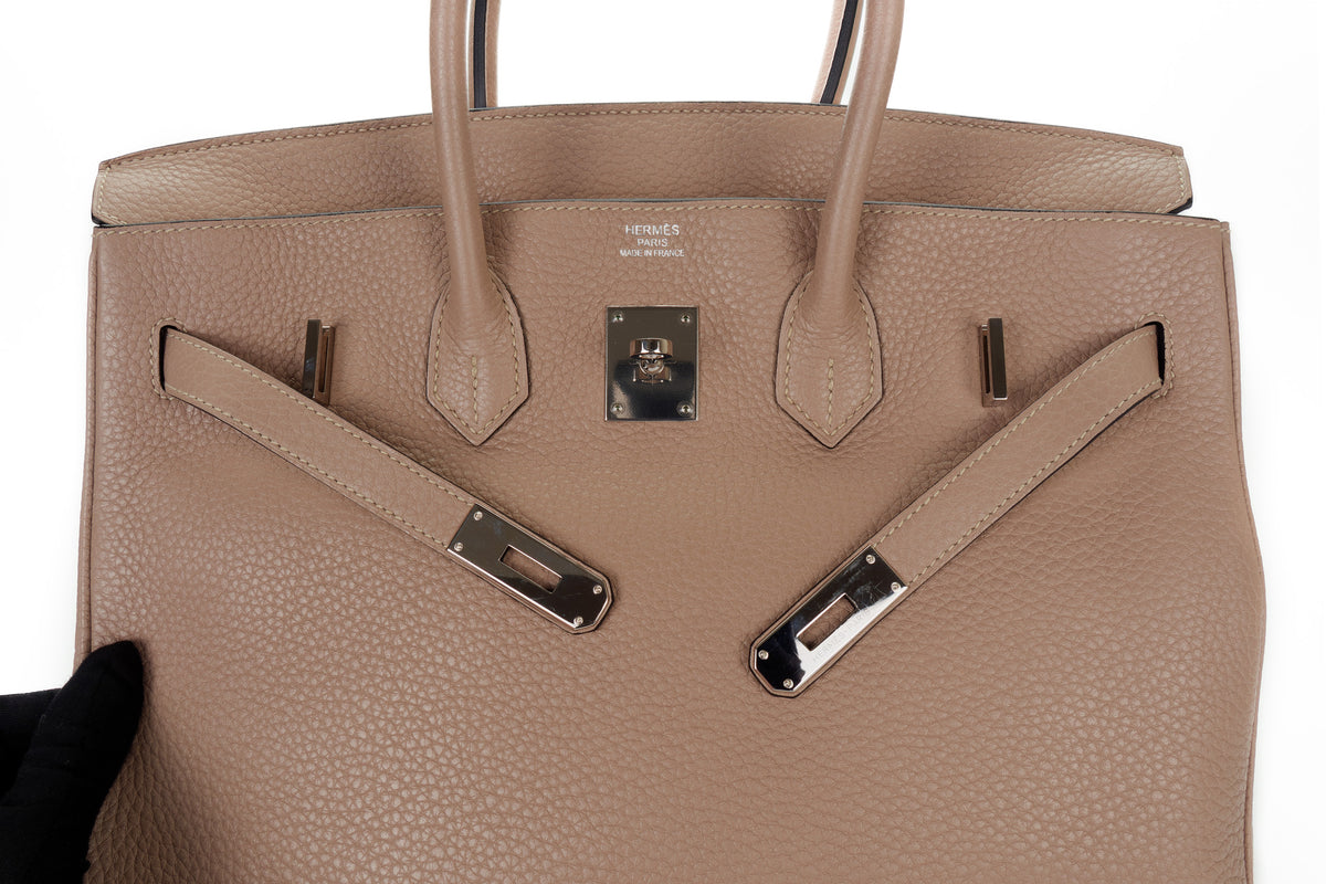 Hermès Birkin 35 Glycine Clemence Palladium Hardware - view 8