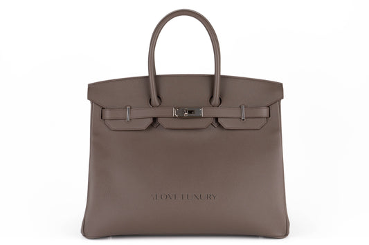 Hermès Birkin 35 Gris Etain Epsom Palladium Hardware - view 1