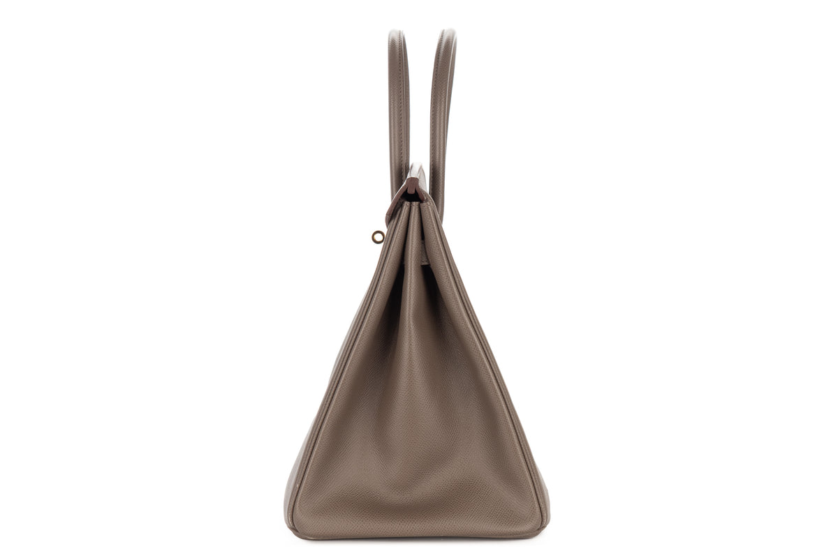 Hermès Birkin 35 Gris Etain Epsom Retourne Gold Hardware - view 4