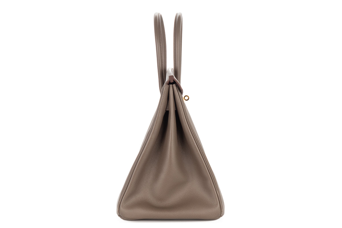 Hermès Birkin 35 Gris Etain Epsom Retourne Gold Hardware - view 5