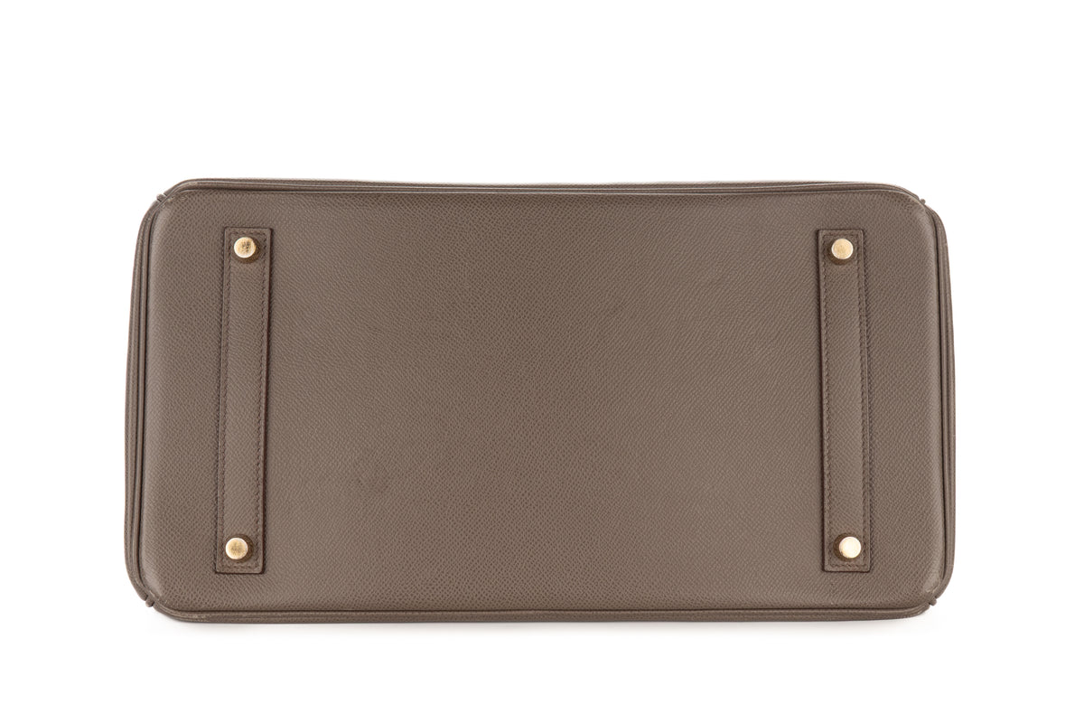 Hermès Birkin 35 Gris Etain Epsom Retourne Gold Hardware - view 6