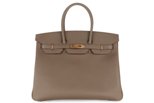 Hermès Birkin 35 Gris Etain Epsom Rose Gold Hardware - view 1