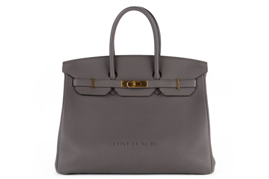 Hermès Birkin 35 Gris Etain Togo Gold Hardware - view 1