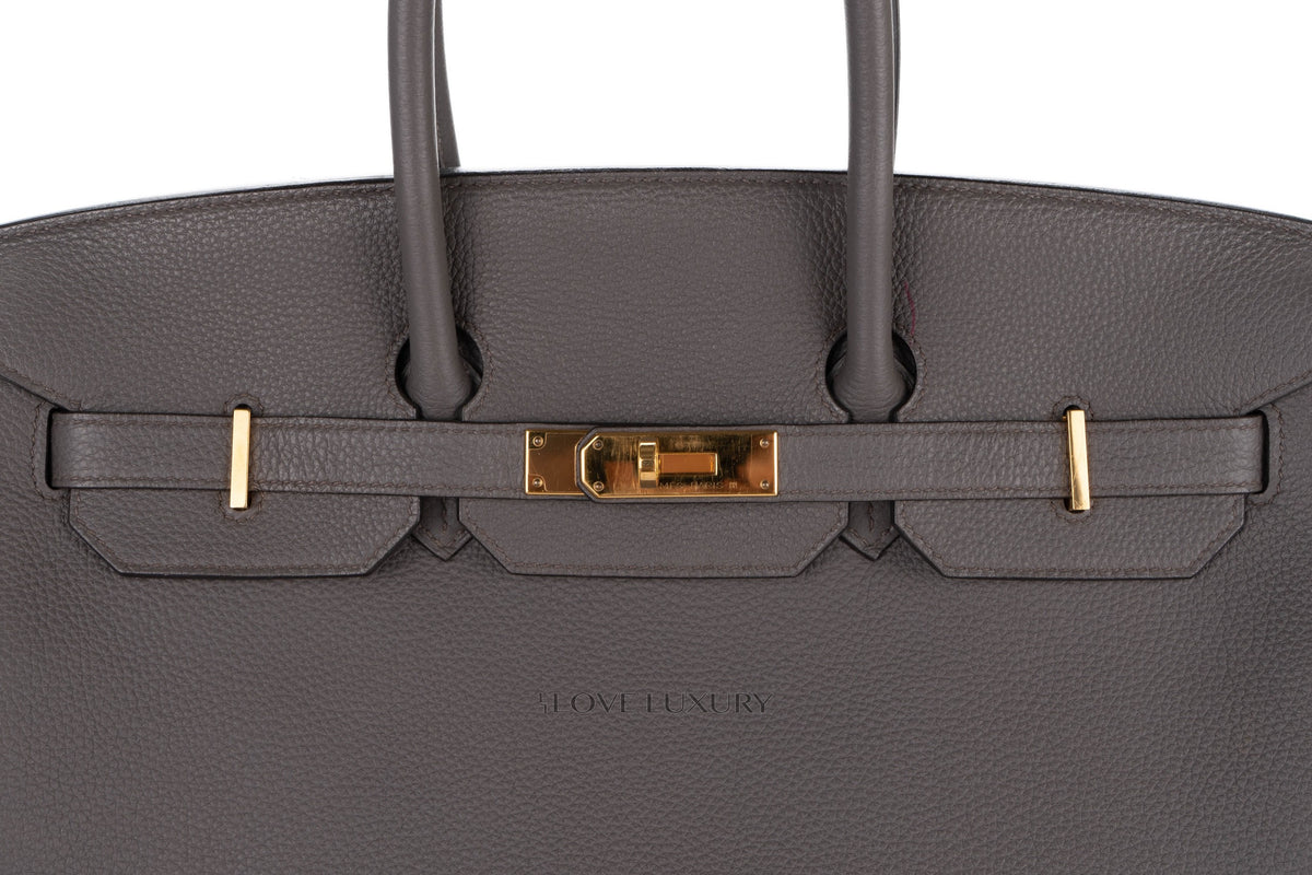 Hermès Birkin 35 Gris Etain Togo Gold Hardware - view 7