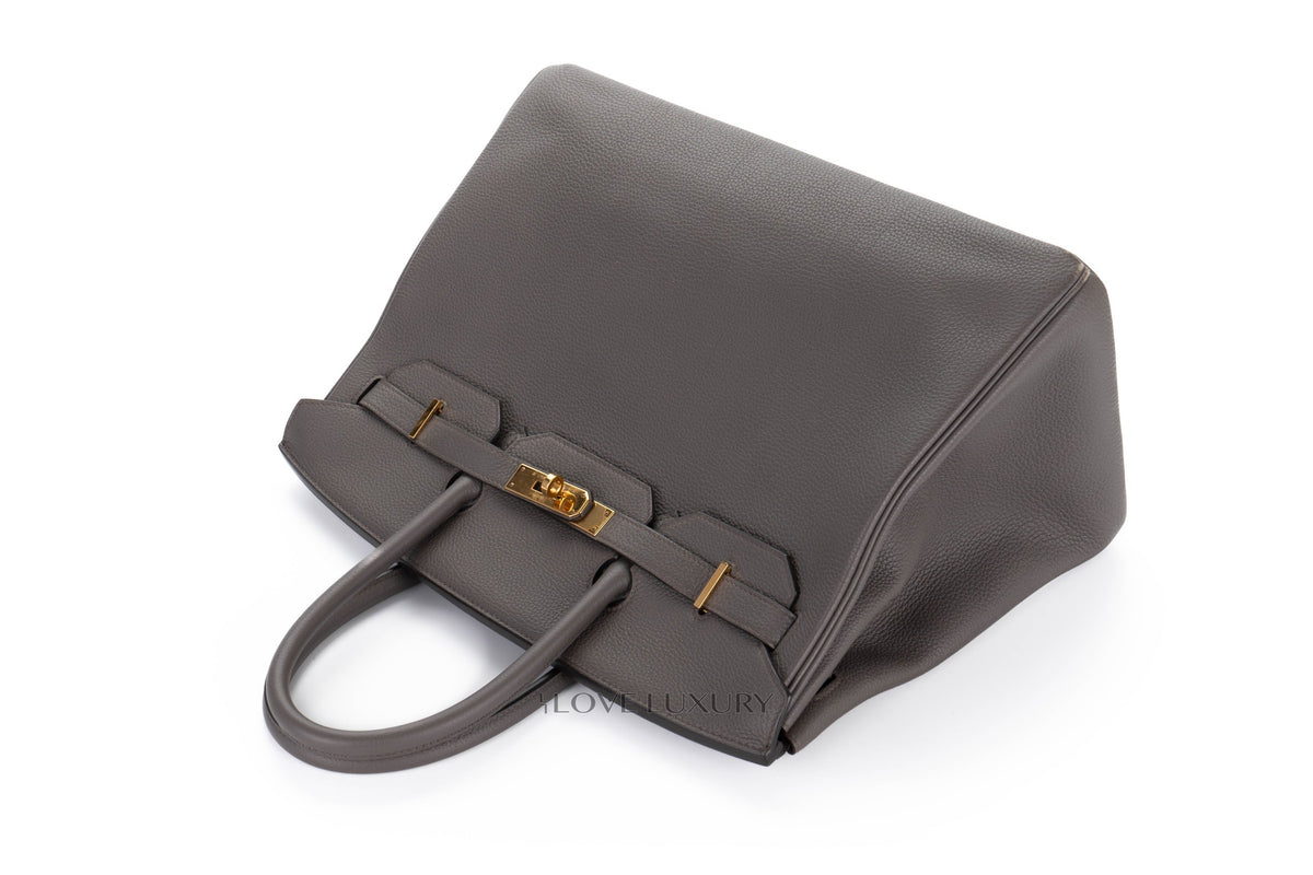 Hermès Birkin 35 Gris Etain Togo Gold Hardware - view 15