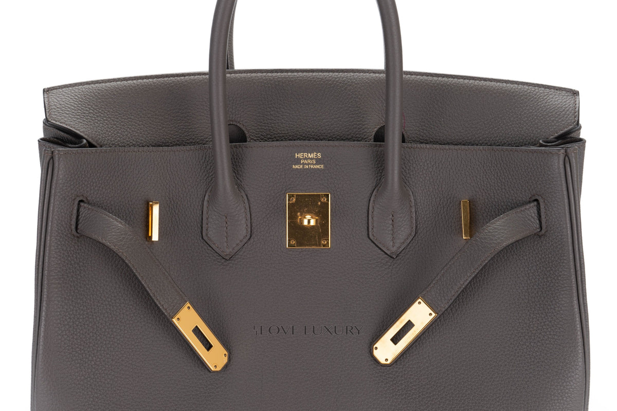 Hermès Birkin 35 Gris Etain Togo Gold Hardware - view 8