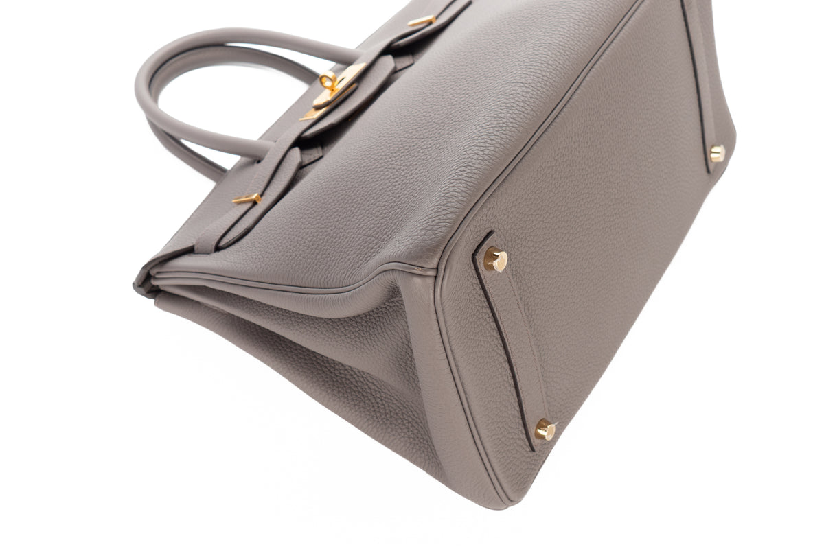 Hermès Birkin 35 Gris Etain Togo Gold Hardware - view 11