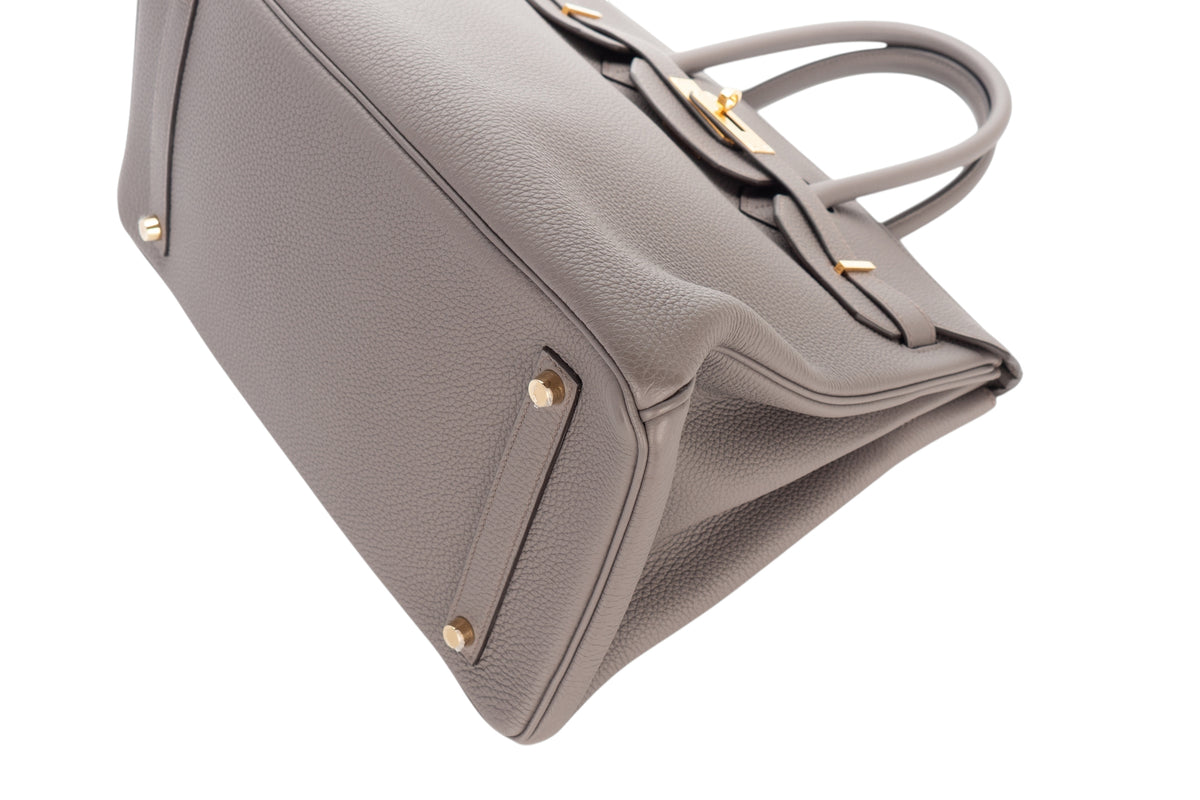 Hermès Birkin 35 Gris Etain Togo Gold Hardware - view 12
