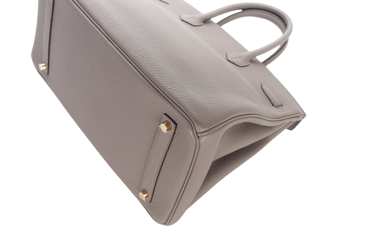 Hermès Birkin 35 Gris Etain Togo Gold Hardware - view 14