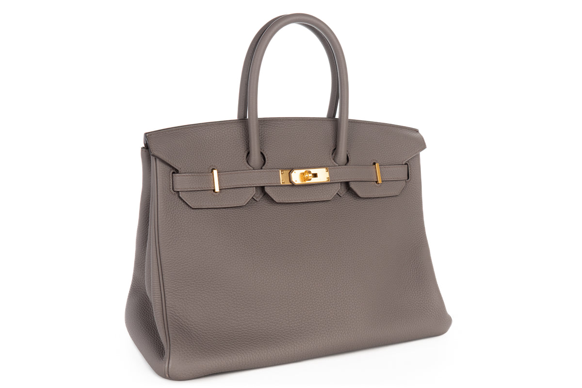 Hermès Birkin 35 Gris Etain Togo Gold Hardware - view 2