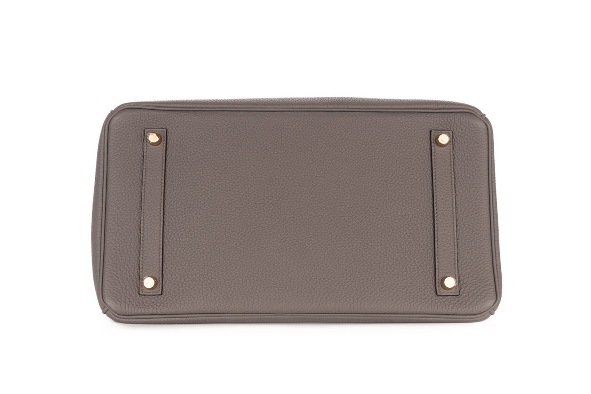 Hermès Birkin 35 Gris Etain Togo Gold Hardware - view 6