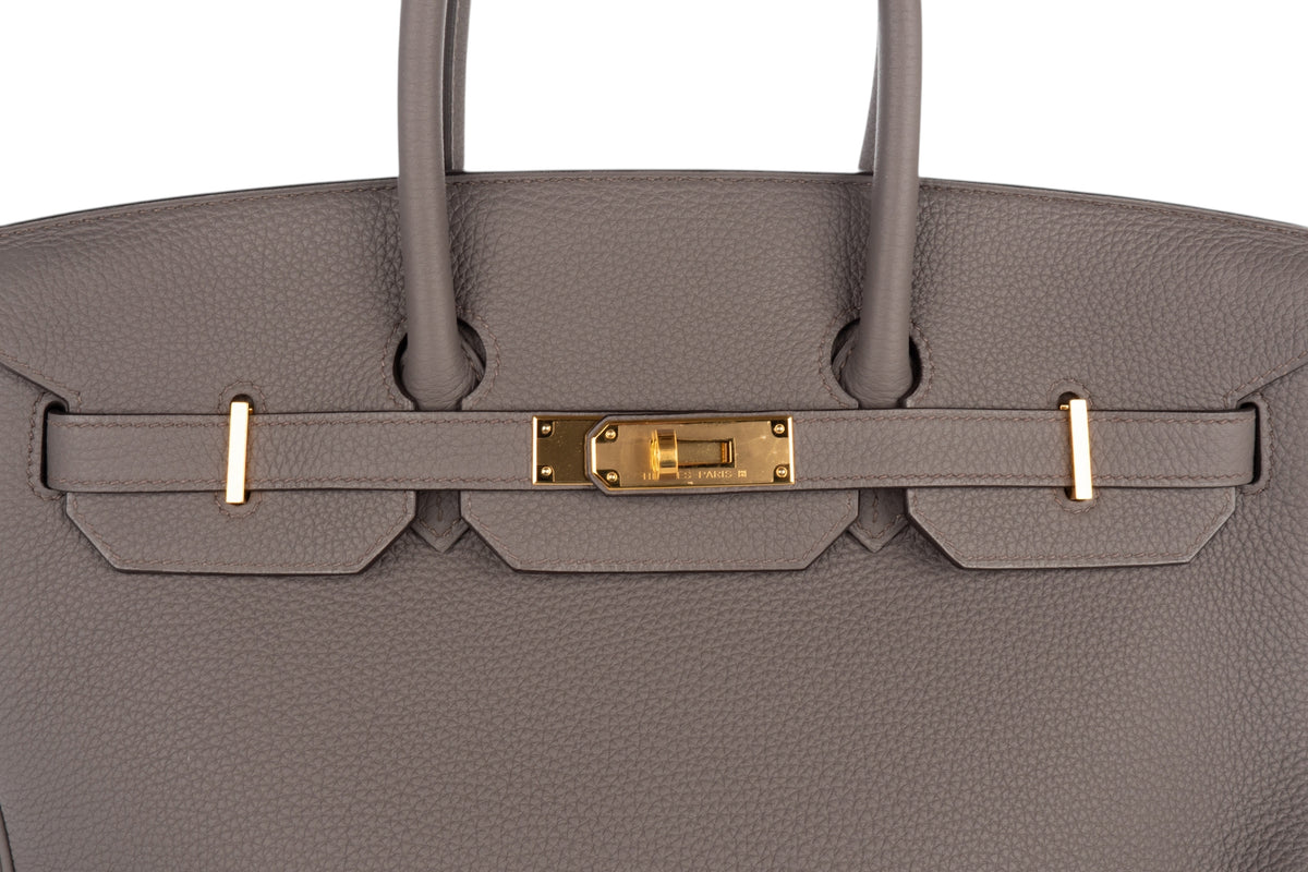 Hermès Birkin 35 Gris Etain Togo Gold Hardware - view 7