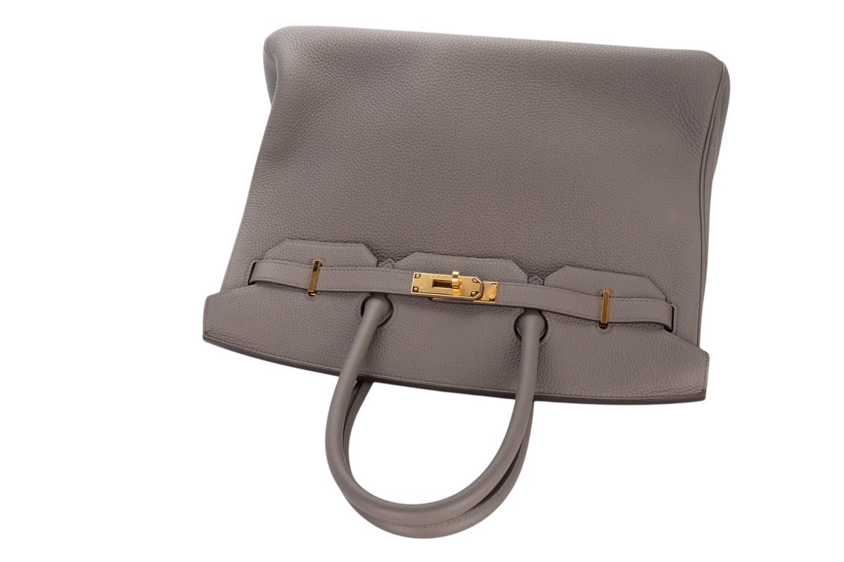 Hermès Birkin 35 Gris Etain Togo Gold Hardware - view 8