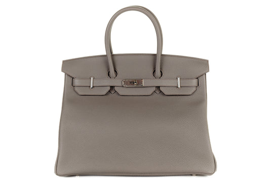 Hermès Birkin 35 Gris Etain Togo Palladium Hardware - view 1