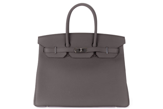 Hermès Birkin 35 Gris Etain Togo Palladium Hardware - view 1