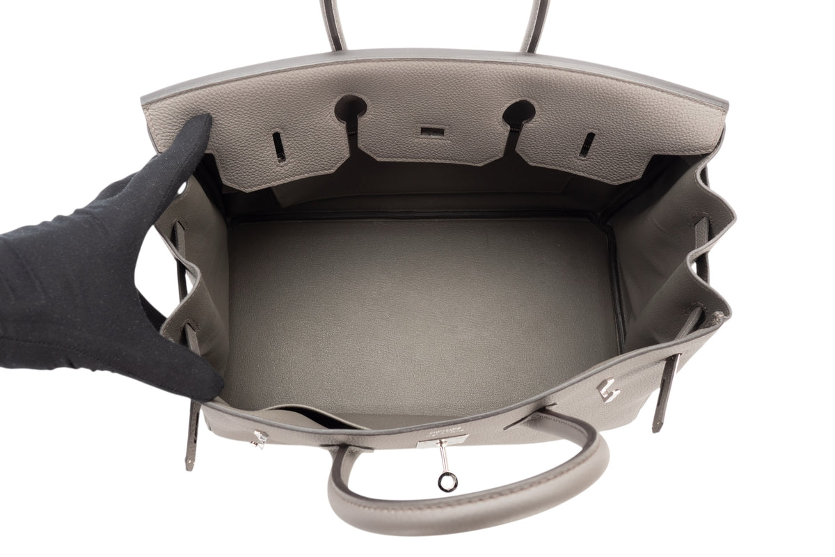 Hermès Birkin 35 Gris Etain Togo Palladium Hardware - view 10