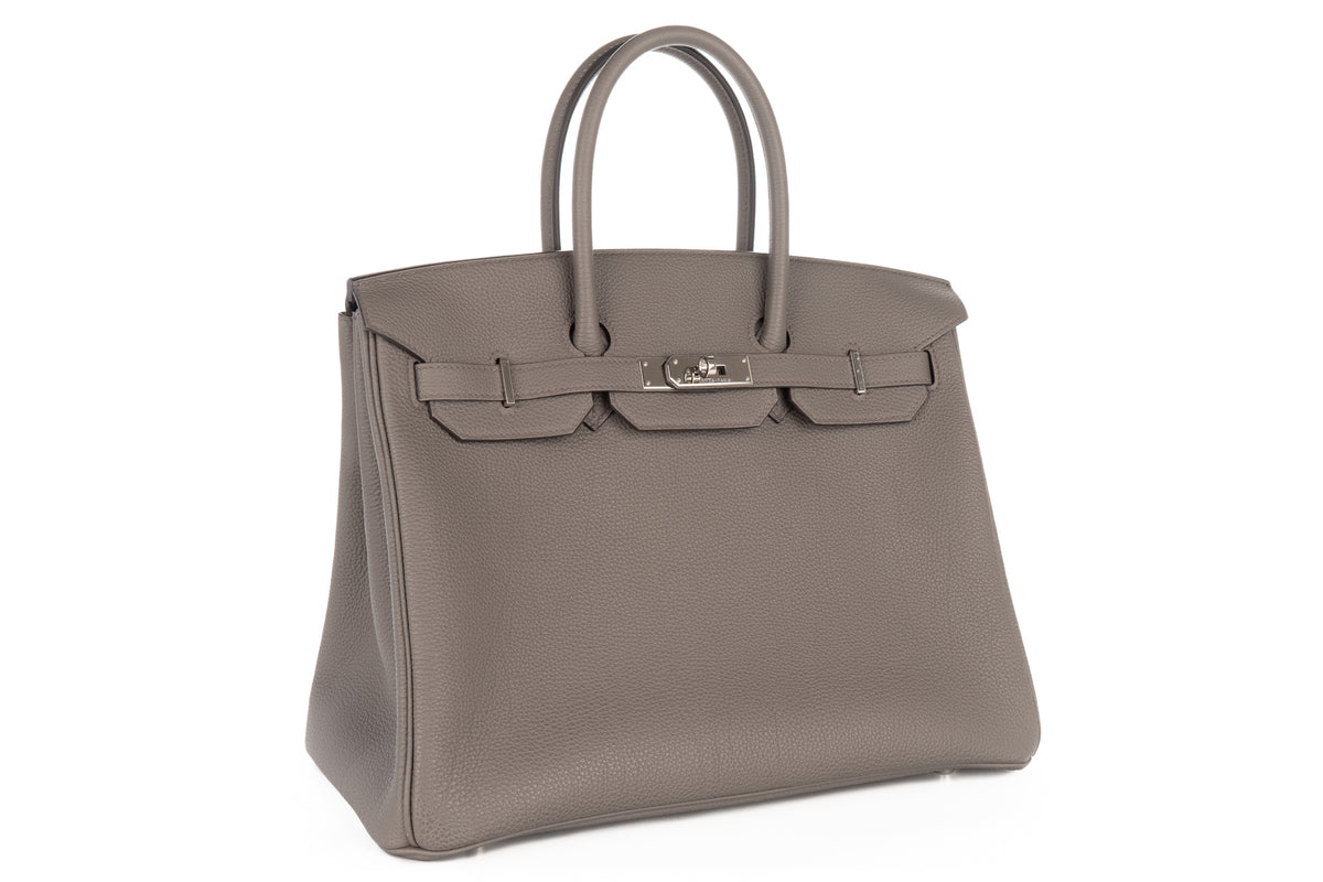 Hermès Birkin 35 Gris Etain Togo Palladium Hardware - view 2
