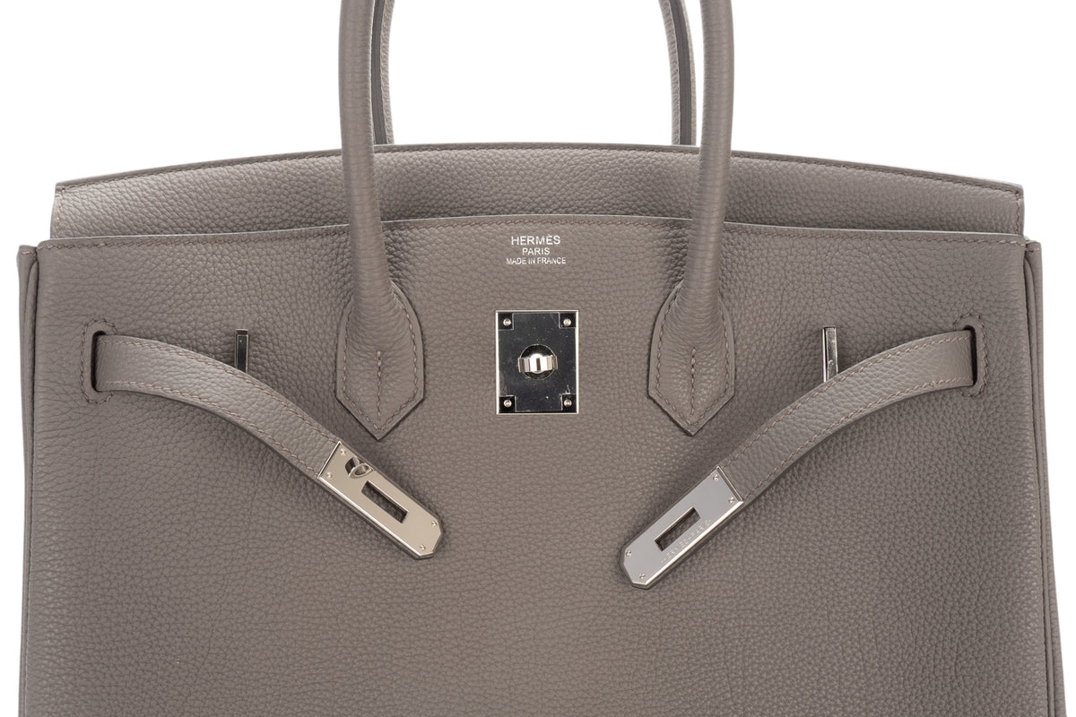 Hermès Birkin 35 Gris Etain Togo Palladium Hardware - view 9