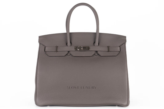 Hermès Birkin 35 Gris Etain Togo Palladium Hardware - view 1