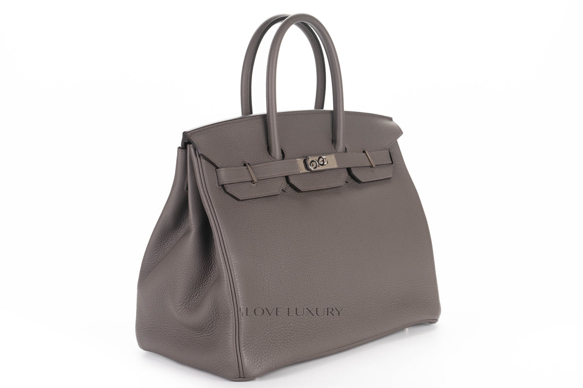 Hermès Birkin 35 Gris Etain Togo Palladium Hardware - view 2