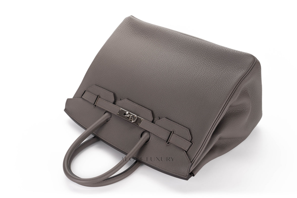 Hermès Birkin 35 Gris Etain Togo Palladium Hardware - view 8