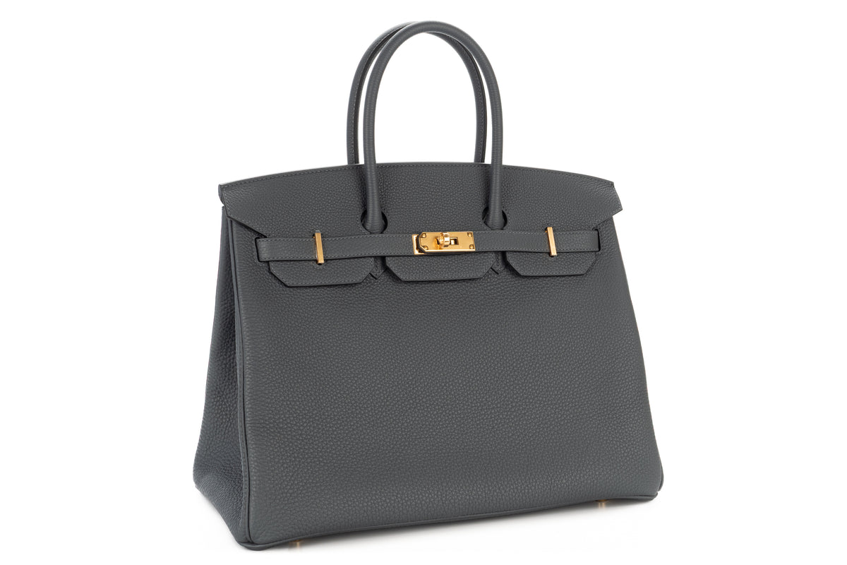 Hermès Birkin 35 Gris Misty Togo Permabrass Hardware - view 2