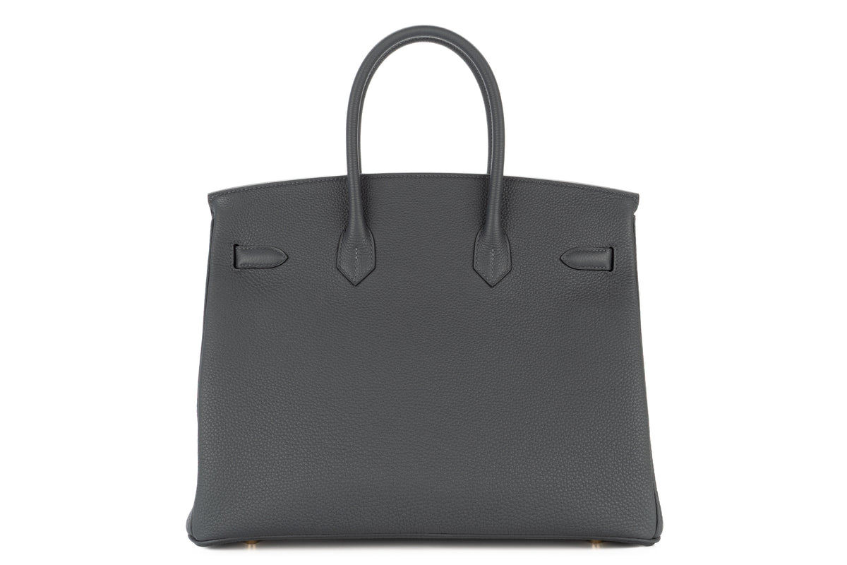 Hermès Birkin 35 Gris Misty Togo Permabrass Hardware - view 3