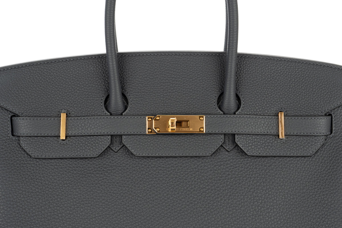 Hermès Birkin 35 Gris Misty Togo Permabrass Hardware - view 7