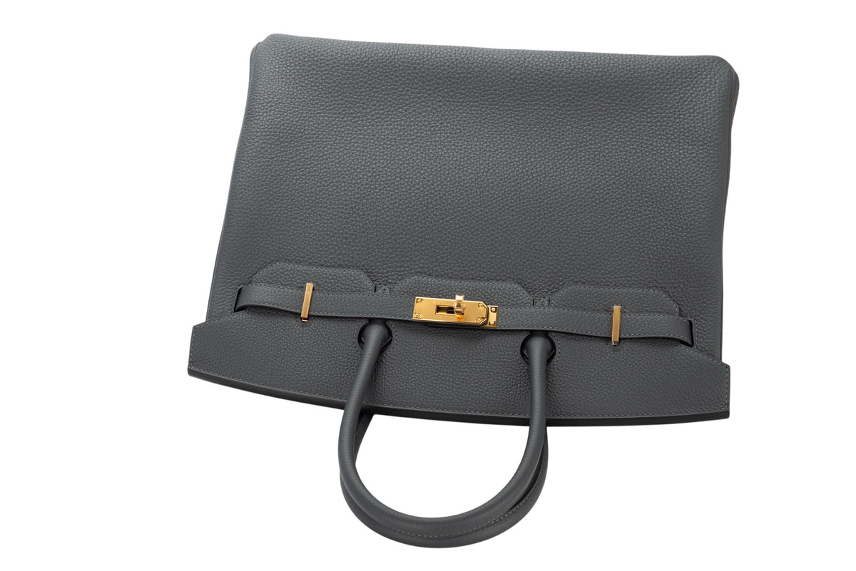 Hermès Birkin 35 Gris Misty Togo Permabrass Hardware - view 8