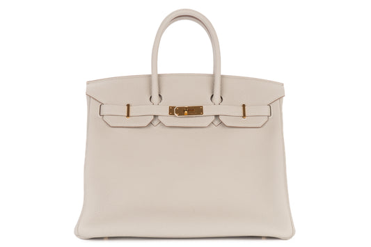 Hermès Birkin 35 Gris Perle Togo Gold Hardware - view 1