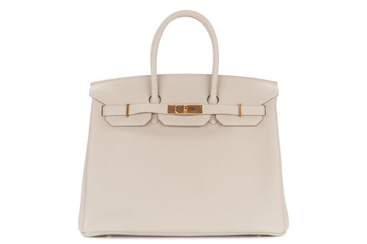 Hermès Birkin 35 Gris Perle Togo Gold Hardware - view 1