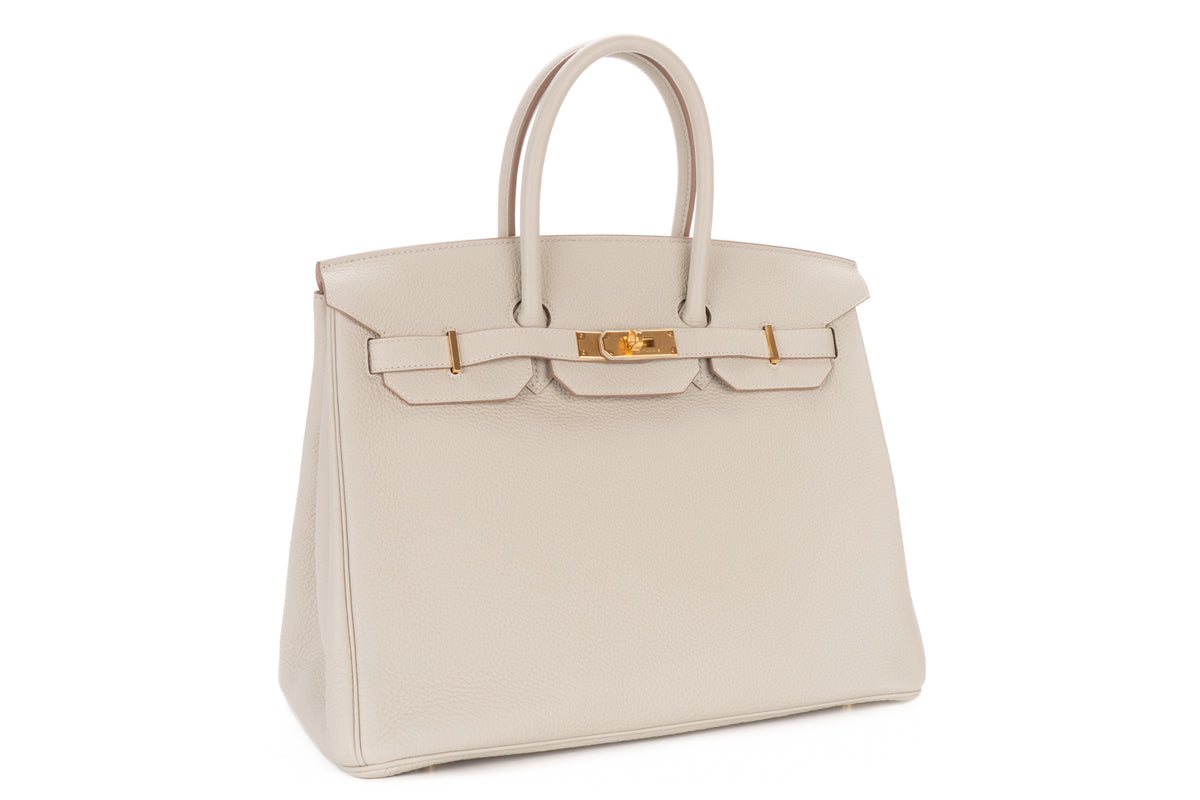 Hermès Birkin 35 Gris Perle Togo Gold Hardware - view 2