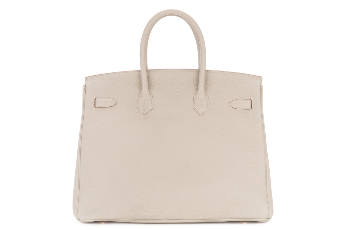 Hermès Birkin 35 Gris Perle Togo Gold Hardware - view 3