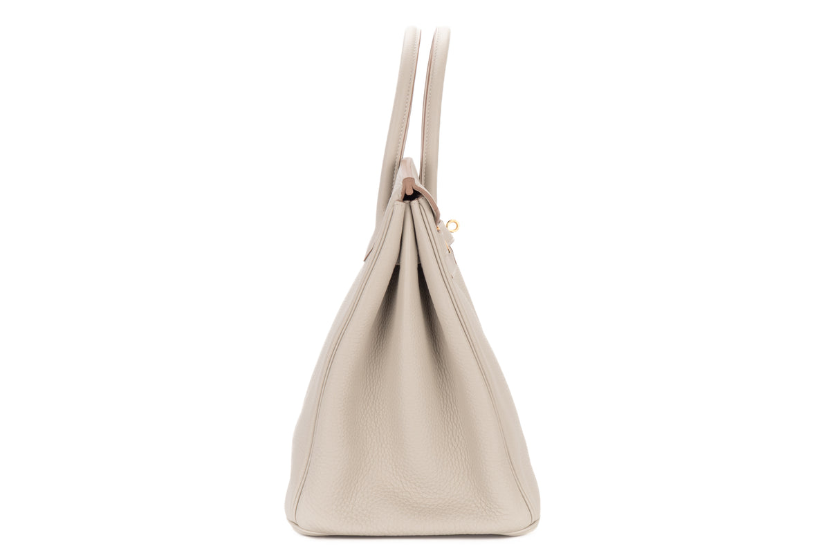 Hermès Birkin 35 Gris Perle Togo Gold Hardware - view 5