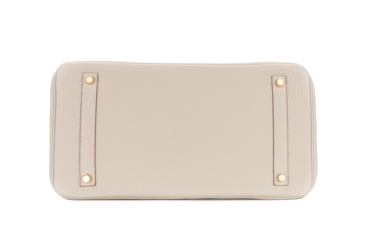 Hermès Birkin 35 Gris Perle Togo Gold Hardware - view 6