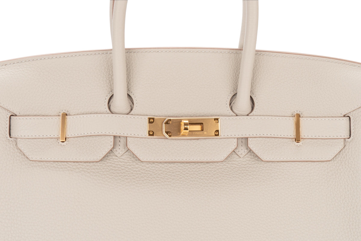Hermès Birkin 35 Gris Perle Togo Gold Hardware - view 7
