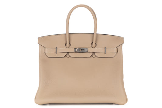Hermès Birkin 35 Gris Tourterelle Togo Palladium Hardware - view 1