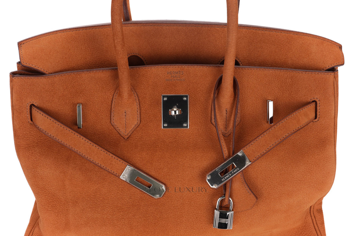 Hermès Birkin 35 Natural Fauve Grizzly Palladium Hardware - view 14