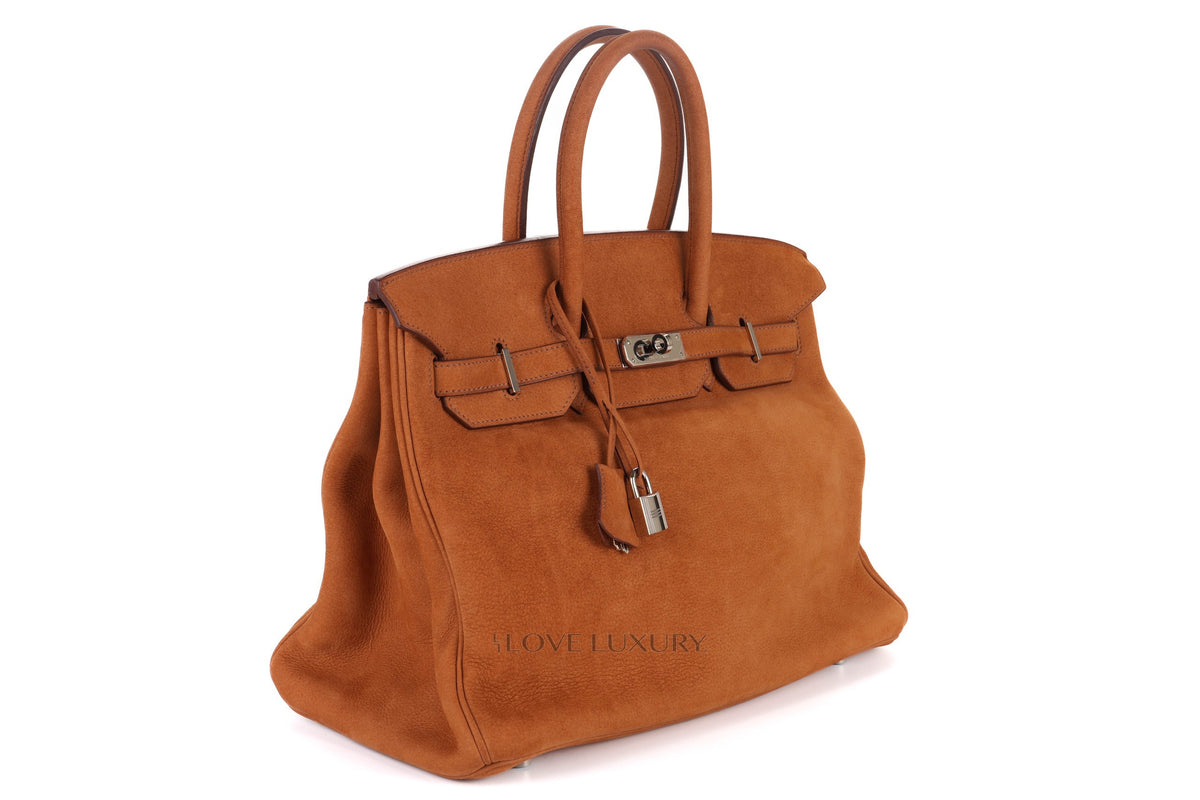 Hermès Birkin 35 Natural Fauve Grizzly Palladium Hardware - view 2