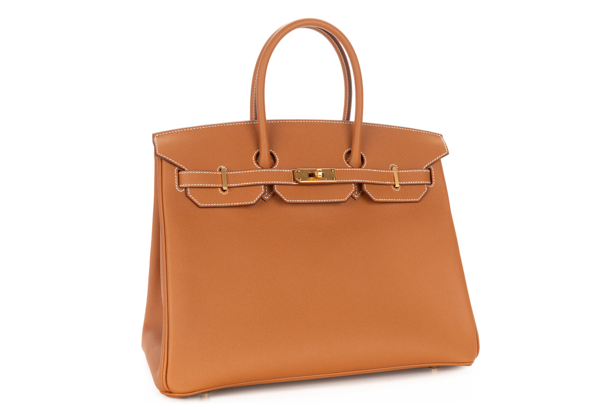 Hermès Birkin 35 HSS Gold Verso Feu Epsom Retourne Gold Hardware - view 2