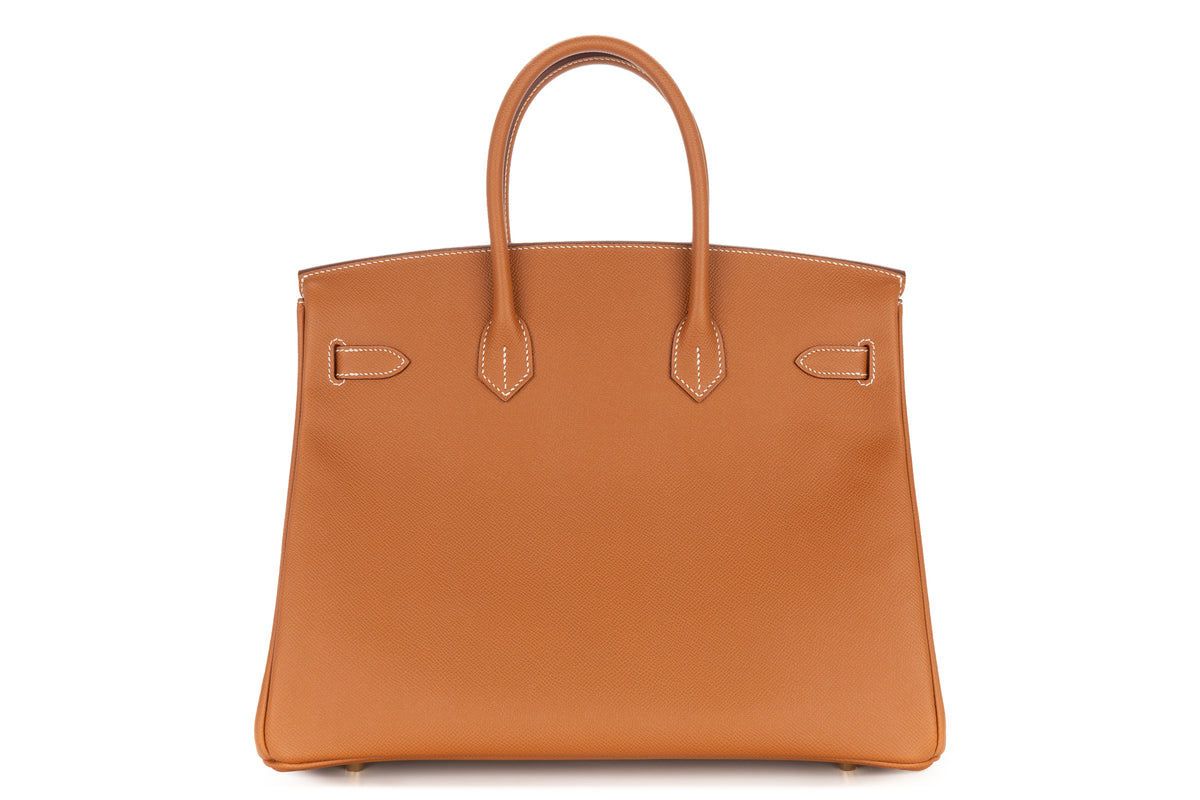 Hermès Birkin 35 HSS Gold Verso Feu Epsom Retourne Gold Hardware - view 3