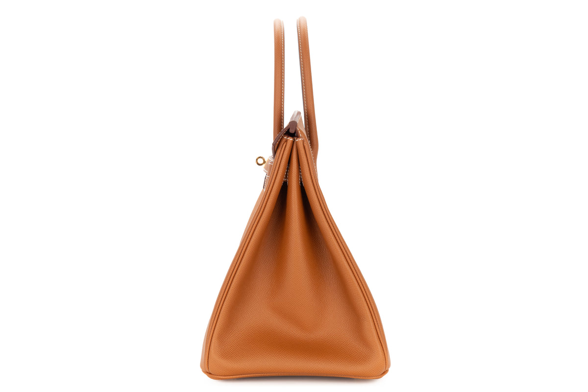 Hermès Birkin 35 HSS Gold Verso Feu Epsom Retourne Gold Hardware - view 4