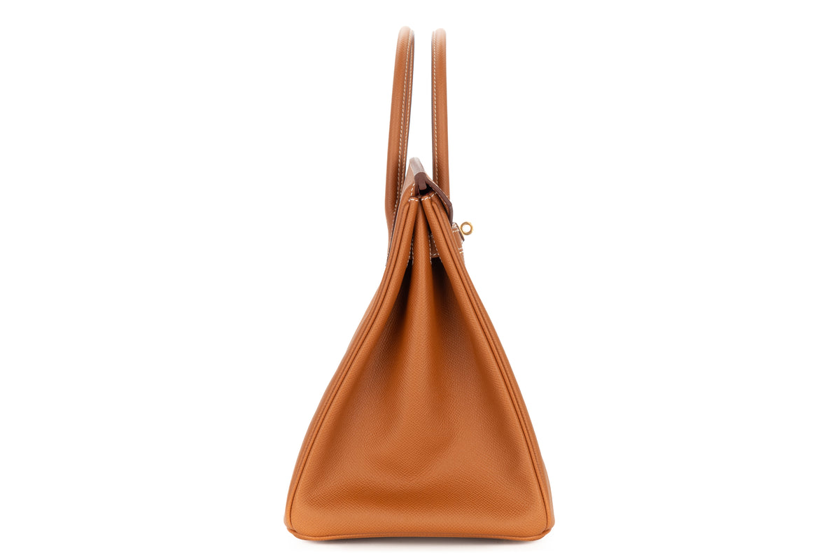 Hermès Birkin 35 HSS Gold Verso Feu Epsom Retourne Gold Hardware - view 5