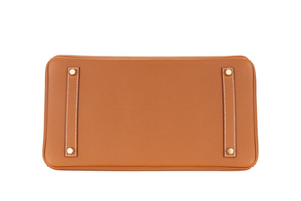 Hermès Birkin 35 HSS Gold Verso Feu Epsom Retourne Gold Hardware - view 6