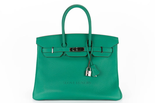 Hermès Birkin 35 Menthe Clemence Palladium Hardware - view 1