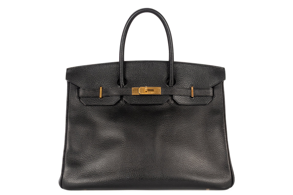Hermès Birkin 35 Noir - Black Ardennes Gold Hardware - view 1