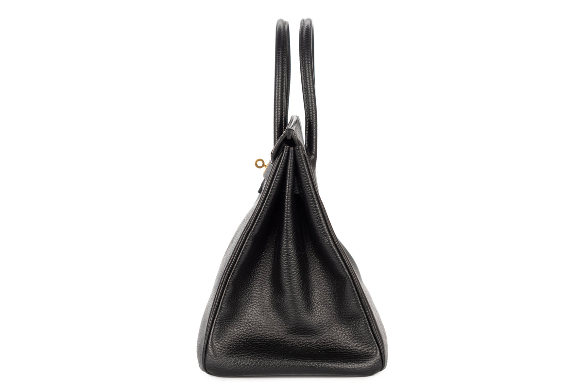 Hermès Birkin 35 Noir - Black Ardennes Gold Hardware - view 4
