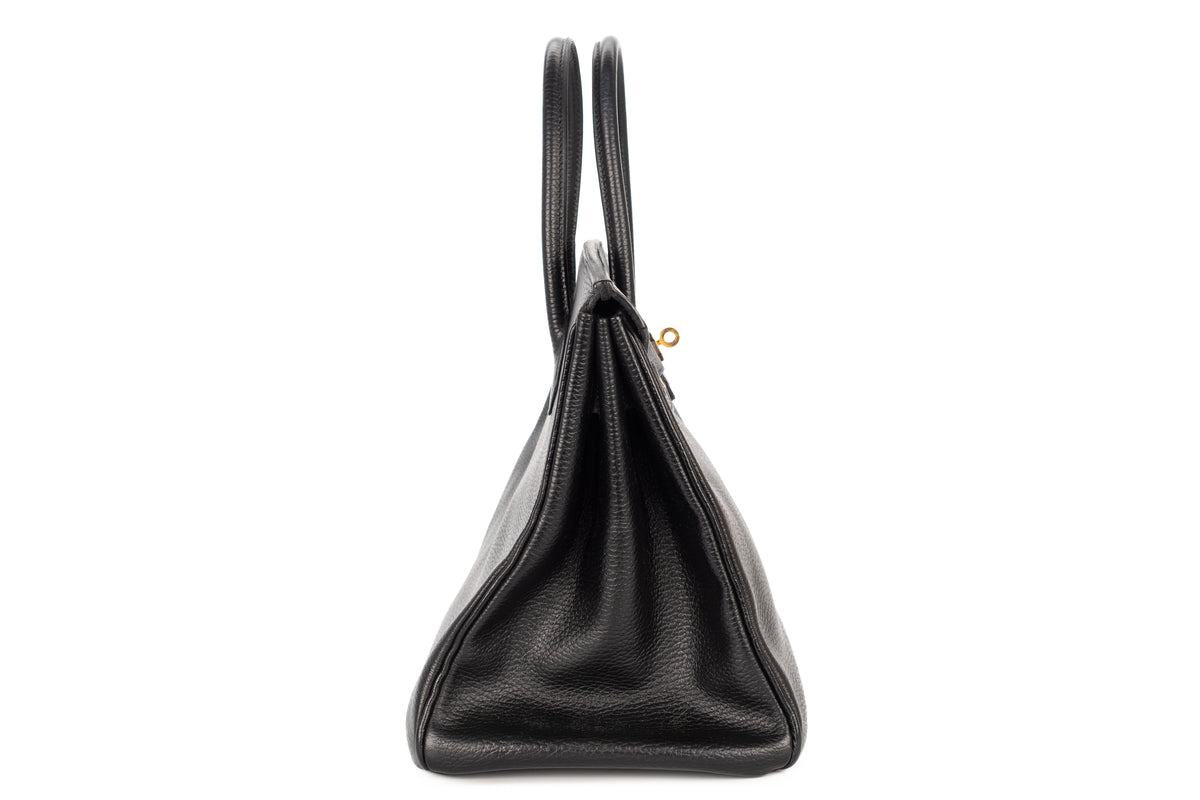 Hermès Birkin 35 Noir - Black Ardennes Gold Hardware - view 5